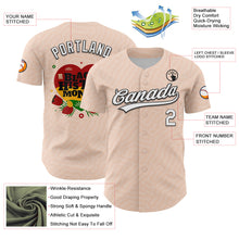Load image into Gallery viewer, Custom Light Pink White-Black 3D Pattern Design Black History Month Authentic Baseball Jersey