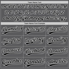 Load image into Gallery viewer, Custom Steel Gray Black-White 3D Pattern Design Black History Month Authentic Baseball Jersey