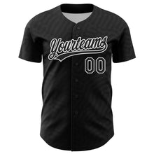 Load image into Gallery viewer, Custom Black White 3D Pattern Design Black History Month Authentic Baseball Jersey