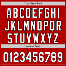 Load image into Gallery viewer, Custom Red White-Black 3D Pattern Design Black History Month Authentic Baseball Jersey