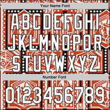 Load image into Gallery viewer, Custom Orange White-Black 3D Pattern Design Black History Month Authentic Baseball Jersey