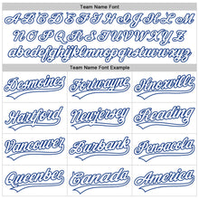 Load image into Gallery viewer, Custom White Royal Pinstripe Royal 3D Love Heart Valentine's Day Authentic Baseball Jersey