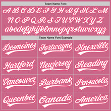 Load image into Gallery viewer, Custom Pink White-Neon Pink 3D Love Heart Valentine's Day Authentic Baseball Jersey