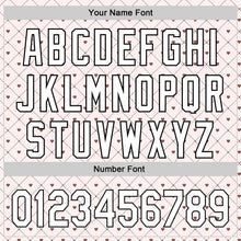 Load image into Gallery viewer, Custom White Black 3D Love Heart Valentine's Day Authentic Baseball Jersey