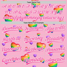 Load image into Gallery viewer, Custom Light Pink Pink-White 3D Love Heart Valentine's Day Authentic Baseball Jersey