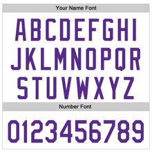 Load image into Gallery viewer, Custom White Purple 3D Pancreatic Cancer Ribbon Authentic Baseball Jersey