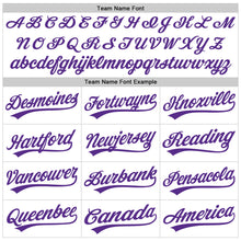 Load image into Gallery viewer, Custom White Purple 3D Pancreatic Cancer Ribbon Authentic Baseball Jersey