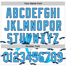 Load image into Gallery viewer, Custom White Sky Blue-Navy 3D Prostate Cancer Ribbon Authentic Baseball Jersey