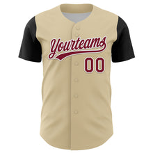 Load image into Gallery viewer, Custom Cream Crimson-White 3D Funny Christmas Authentic Baseball Jersey