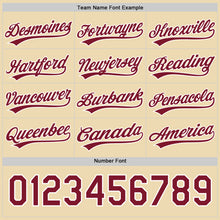 Load image into Gallery viewer, Custom Cream Crimson-White 3D Funny Christmas Authentic Baseball Jersey