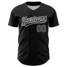 Load image into Gallery viewer, Custom Black Kelly Green-Red 3D Funny Christmas Authentic Baseball Jersey