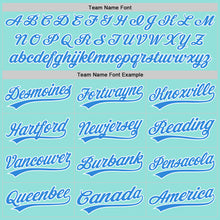 Load image into Gallery viewer, Custom Ice Blue Electric Blue-White 3D Funny Christmas Authentic Baseball Jersey