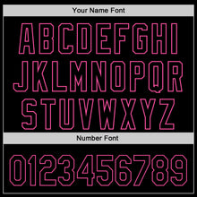 Load image into Gallery viewer, Custom Black Pink 3D Love Valentine's Day Authentic Baseball Jersey