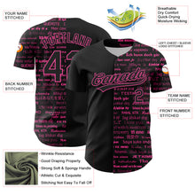 Load image into Gallery viewer, Custom Black Pink 3D Love Valentine's Day Authentic Baseball Jersey