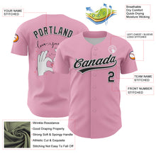Load image into Gallery viewer, Custom Light Pink Black-White 3D Love Heart Valentine's Day Authentic Baseball Jersey