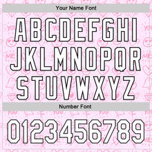 Load image into Gallery viewer, Custom Light Pink White-Black 3D Love Heart Valentine's Day Authentic Baseball Jersey