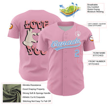 Load image into Gallery viewer, Custom Light Pink Light Blue-White 3D Love Heart Valentine's Day Authentic Baseball Jersey
