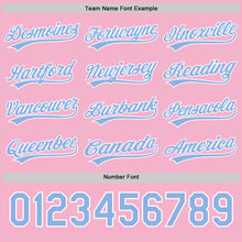 Load image into Gallery viewer, Custom Light Pink Light Blue-White 3D Love Heart Valentine's Day Authentic Baseball Jersey