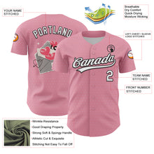 Load image into Gallery viewer, Custom Light Pink White-Black 3D Love Heart Valentine's Day Authentic Baseball Jersey