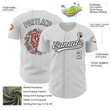 Load image into Gallery viewer, Custom White Black 3D Love Valentine's Day Authentic Baseball Jersey