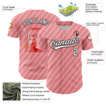 Load image into Gallery viewer, Custom Medium Pink White-Black 3D Love Heart Valentine's Day Authentic Baseball Jersey