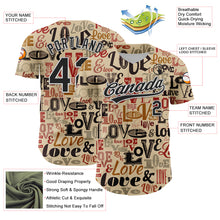 Load image into Gallery viewer, Custom City Cream Black-White 3D Love Valentine's Day Authentic Baseball Jersey