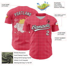 Load image into Gallery viewer, Custom Neon Pink White-Black 3D Love Heart Valentine's Day Authentic Baseball Jersey