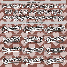 Load image into Gallery viewer, Custom Brown White-Black 3D Love Heart Valentine's Day Authentic Baseball Jersey