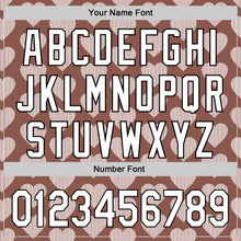 Load image into Gallery viewer, Custom Brown White-Black 3D Love Heart Valentine's Day Authentic Baseball Jersey