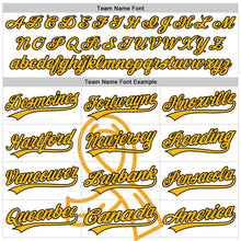 Load image into Gallery viewer, Custom White Gold-Black 3D Appendix Cancer Ribbon Authentic Baseball Jersey