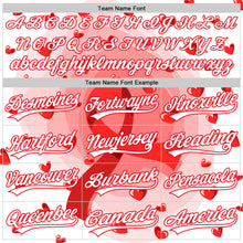 Load image into Gallery viewer, Custom White Fire Red 3D Blood Cancer Ribbon Authentic Baseball Jersey