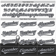 Load image into Gallery viewer, Custom White Gray-Black 3D Brain Cancer Ribbon Authentic Baseball Jersey