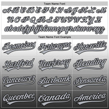 Load image into Gallery viewer, Custom White Gray-Black 3D Brain Cancer Ribbon Authentic Baseball Jersey