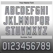 Load image into Gallery viewer, Custom White Gray-Black 3D Brain Cancer Ribbon Authentic Baseball Jersey