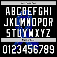 Load image into Gallery viewer, Custom Black White-Royal 3D Colorectal Cancer Ribbon Authentic Baseball Jersey