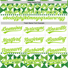 Load image into Gallery viewer, Custom White Neon Green 3D Gallbladder And Bile Duct Cancer Ribbon Authentic Baseball Jersey