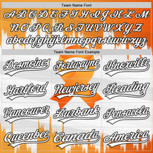 Load image into Gallery viewer, Custom White Orange-Black 3D Kidney Cancer Ribbon Authentic Baseball Jersey