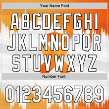 Load image into Gallery viewer, Custom White Orange-Black 3D Kidney Cancer Ribbon Authentic Baseball Jersey