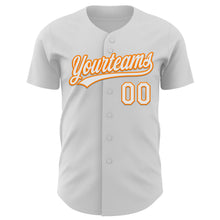 Load image into Gallery viewer, Custom White Bay Orange-Black 3D Kidney Cancer Ribbon Authentic Baseball Jersey