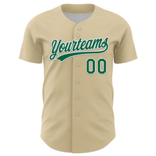 Load image into Gallery viewer, Custom Cream Kelly Green-White 3D Liver Cancer Ribbon Authentic Baseball Jersey