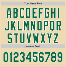 Load image into Gallery viewer, Custom Cream Kelly Green-White 3D Liver Cancer Ribbon Authentic Baseball Jersey