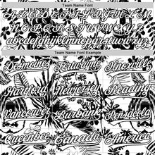 Load image into Gallery viewer, Custom White Black 3D Tropical Hawaii Jungle Plant Authentic Baseball Jersey