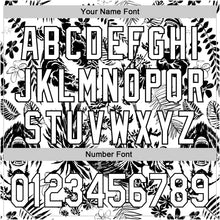 Load image into Gallery viewer, Custom White Black 3D Tropical Hawaii Jungle Plant Authentic Baseball Jersey