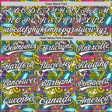 Load image into Gallery viewer, Custom White Black 3D Tropical Hawaii Jungle Plant Authentic Baseball Jersey