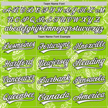 Load image into Gallery viewer, Custom Neon Green White-Black 3D Tropical Hawaii Jungle Plant Authentic Baseball Jersey