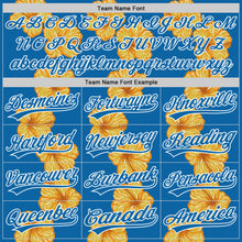 Load image into Gallery viewer, Custom Blue White 3D Tropical Hawaii Flower Authentic Baseball Jersey