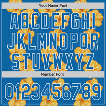 Load image into Gallery viewer, Custom Blue White 3D Tropical Hawaii Flower Authentic Baseball Jersey