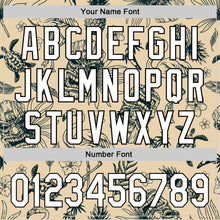 Load image into Gallery viewer, Custom City Cream White-Black 3D Tropical Hawaii Plant And Flamingo Authentic Baseball Jersey