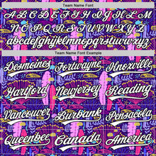 Load image into Gallery viewer, Custom Purple White-Black 3D Tropical Hawaii Plant Authentic Baseball Jersey