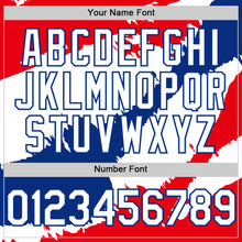 Load image into Gallery viewer, Custom Fire Red White-Royal 3D Chile Chilean Flag Authentic Baseball Jersey